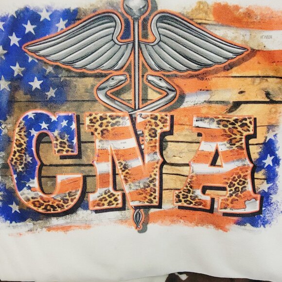 CNA American Flag Canvas Tote Bag - Picture 2 of 3